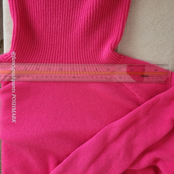 ATHLETA cashmere blend turtleneck cowl sweater fuschia pink rare limited edition - Picture 9 of 17